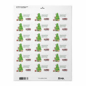 Staffordshire Terrier en kerstboom Etiket (Full Sheet)