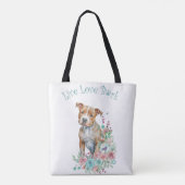 Staffordshire Terrier Hond Mom Floral Tote Bag (Achterkant)