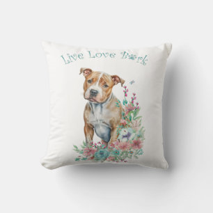Staffordshire Terrier Hondenmoeder Bloemstuk Kussen
