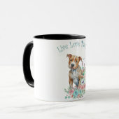 Staffordshire Terrier Hondenmoeder Bloemstuk Mok (Voorkant links)