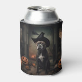 Staffordshire Terrier Pumpkins Halloween Scary Blikjeskoeler (Blikje Voorkant)