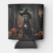 Staffordshire Terrier Pumpkins Halloween Scary Blikjeskoeler (Voorkant)
