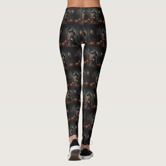 Staffordshire Terrier Pumpkins Halloween Scary Leggings (Achterkant)