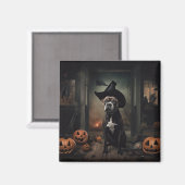 Staffordshire Terrier Pumpkins Halloween Scary Magneet (Voorkant / Achterkant)