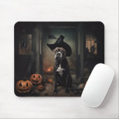 Staffordshire Terrier Pumpkins Halloween Scary Muismat (Met muis)