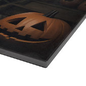 Staffordshire Terrier Pumpkins Halloween Scary Snijplank (Hoek)