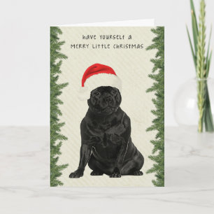 Staffordshire Terrier Vrolijk Kerstfeest Feestdagen Kaart