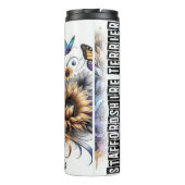 Staffordshire Terrier's Sunny Floral Strut Thermosbeker (Achterkant)