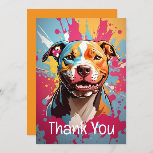 Staffordshire verjaardag bedankkaart (Voorkant / Achterkant)