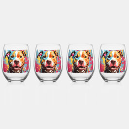 Staffordshire Verjaardagsplezier Wijnglas Zonder Voet
