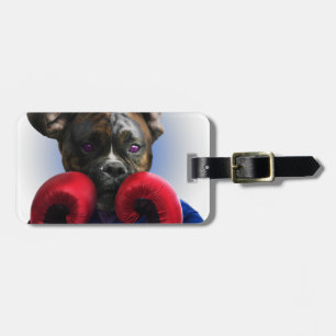 Staffy Dog Boxer Fun Animal Bagagelabel