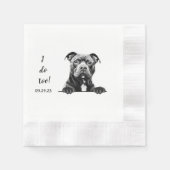Staffy Dog Drawing gepersonaliseerd doe ik ook Servet (Voorkant)