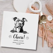 Staffy Dog Drawing Gepersonaliseerde Proost Servet