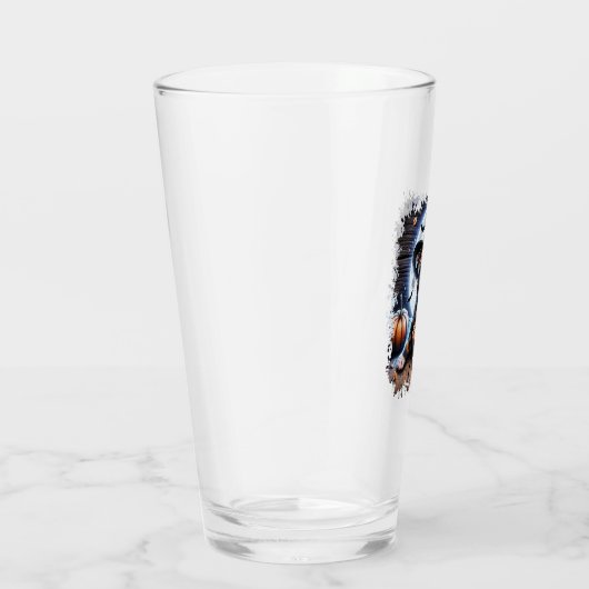 Staffy Dog Halloween Square Glas (Rechts)