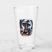 Staffy Dog Halloween Square Glas (Voorkant)