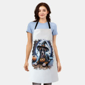 Staffy Dog Halloween Square Schort (Gedragen)