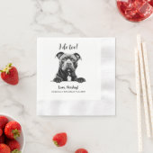 Staffy Dog Hand Drawing gepersonaliseerd doe ik oo Servet (Insitu)