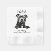 Staffy Dog Hand Drawing gepersonaliseerd doe ik oo Servet (Voorkant)
