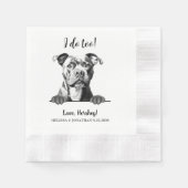Staffy Dog Hand Drawing gepersonaliseerd doe ik oo Servet (Voorkant)