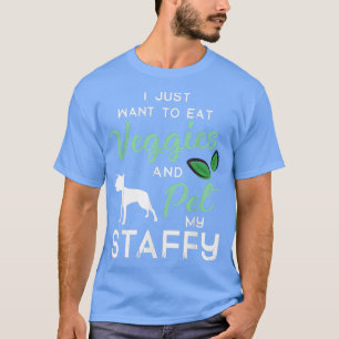 Staffy Funny Vegan Hondenliefhebber Eigenaar Xmas T-shirt