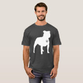 Staffy liefde retro t-shirt (Voorkant volledig)