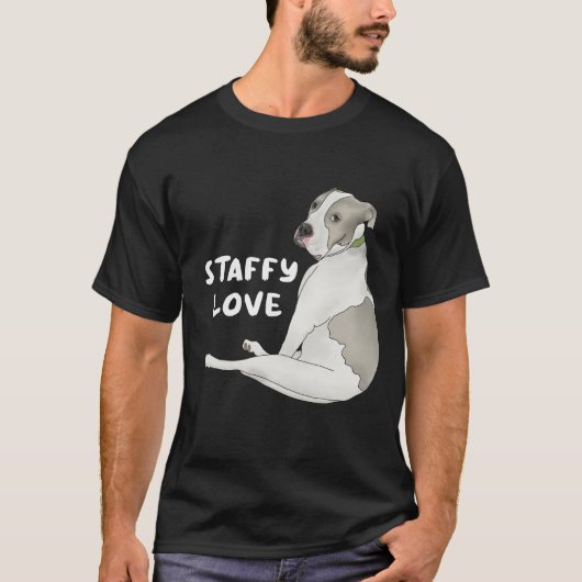 Staffy Love T-shirt (Voorkant)