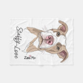 Staffy Love - Zani Mo Bescherming Fleece Deken (Voorkant (Horizontaal))