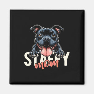 Staffy Mom Staffordshire Bull Terrier Dog Tattoo F Magneet