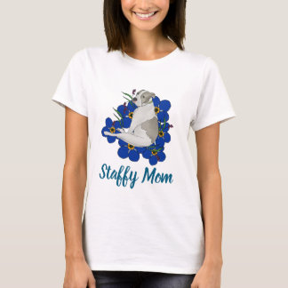 Staffy Mom Tee – Staffordshire Bull Terrier Art T-shirt