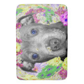 Staffy Puppy Daisy Face, Memory Foam Bath Mat. Badmat (Voorkant Verticaal)