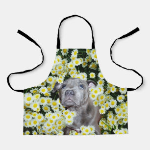 Staffy puppy in madeliefjes, Kinder full print Sch Schort