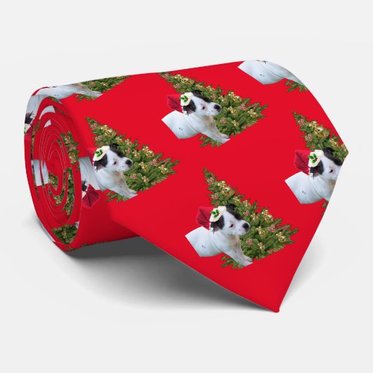 Staffy Puppy Kerst, Stropdas (Opgerold)