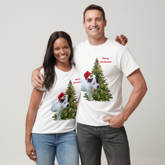 Staffy Puppy Kerstmis, Tshirt (Unisex)