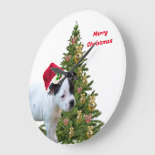 Staffy Puppy Kerstmis, Wandklok (Hoek)
