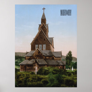 Stafkerk in Noorwegen Poster