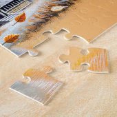 Stafkerk in pastel krijttekening legpuzzel (Zijkant)