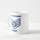 Stafsergeant USAF serveerde met trots koffie-Mok Koffiemok (Voorkant links)