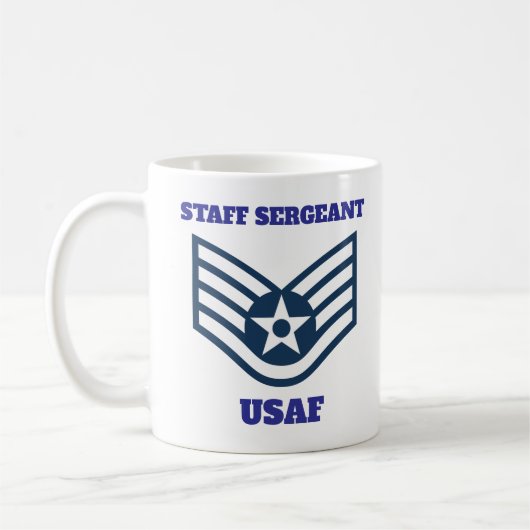 Stafsergeant USAF serveerde met trots koffie-Mok Koffiemok (Links)