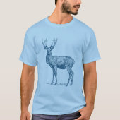 Stag 02 - Ocean Blue T-shirt (Voorkant)