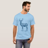 Stag 02 - Ocean Blue T-shirt (Voorkant volledig)
