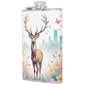 Stag  Animal Natuur Forest Flowers Art Heupfles (Links)