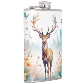 Stag  Animal Natuur Forest Flowers Art Heupfles (Rechts)