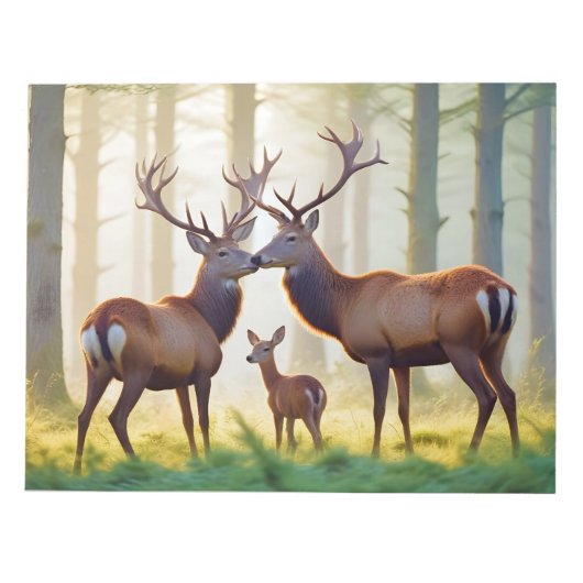 Stag Animal Natuur Wildlife Affection Caring Notitieblok (Voorkant)