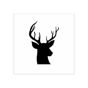 Stag Antler Rustic Country Tekening Rubberstempel