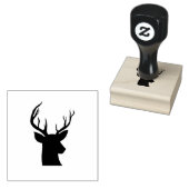 Stag Antler rustiek land tekening Rubberstempel (Gestempeld)
