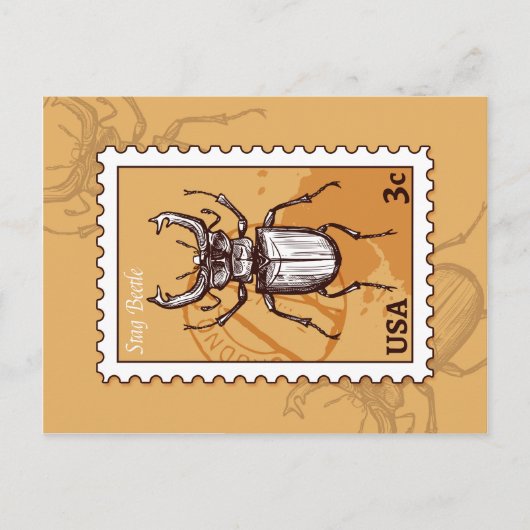 Stag Beetle Briefkaart (Voorkant)
