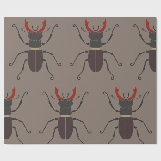 Stag Beetle Cadeaupapier (Vlak)