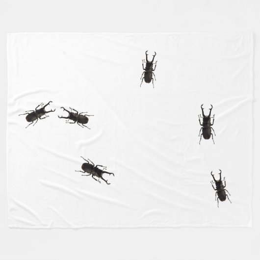 Stag Beetle Fleece Deken (Voorkant (Horizontaal))