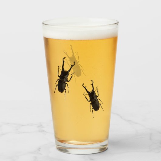 Stag Beetle Glas (Voorkant gevuld)