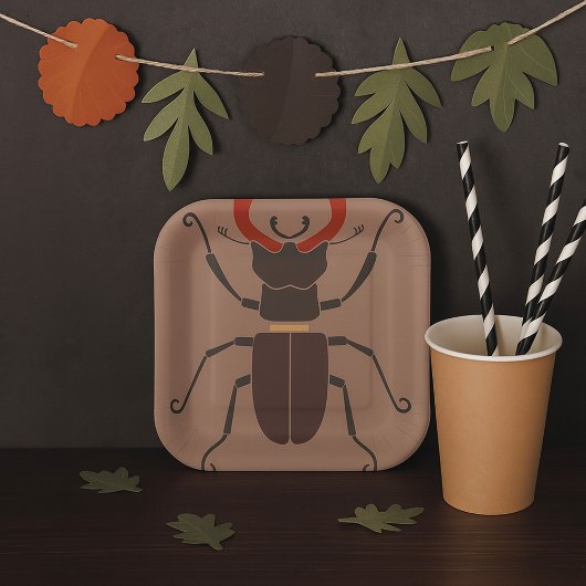 Stag Beetle Papieren Bordje
